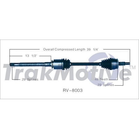 Surtrack Axle Cv Axle Shaft, Rv-8003 RV-8003